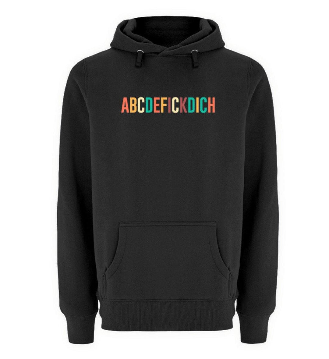 ABCDEFICKDICH - Words on Shirts  - Unisex Premium Kapuzenpullover - Words on Shirts Sag es mit dem Mittelfinger Shirts Hoodies Sweatshirt Taschen Gymsack Spruch Sprüche Statement