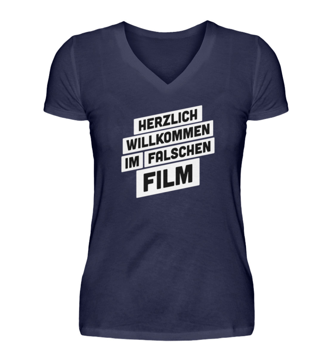 Herzlich willkommen im falschen Film  - V-Neck Damenshirt