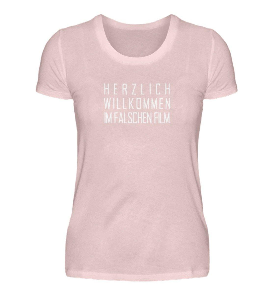 Im falschen Film -  Words on Shirts - PR  - Damen Premiumshirt - Words on Shirts Sag es mit dem Mittelfinger Shirts Hoodies Sweatshirt Taschen Gymsack Spruch Sprüche Statement