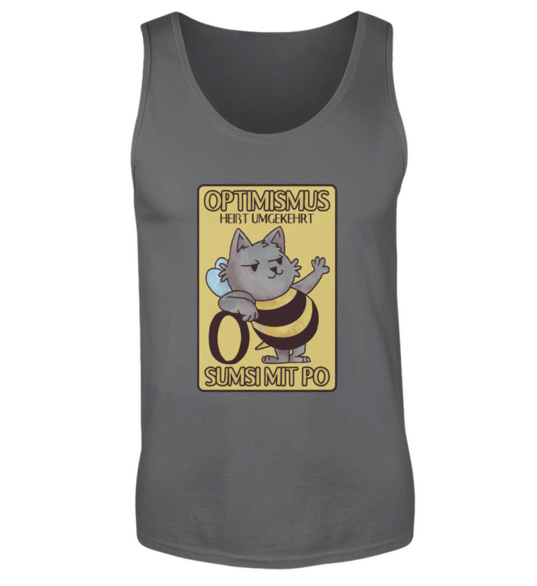 Optimismus heißt umgekehrt Sumsi mit Po  - Herren Tanktop