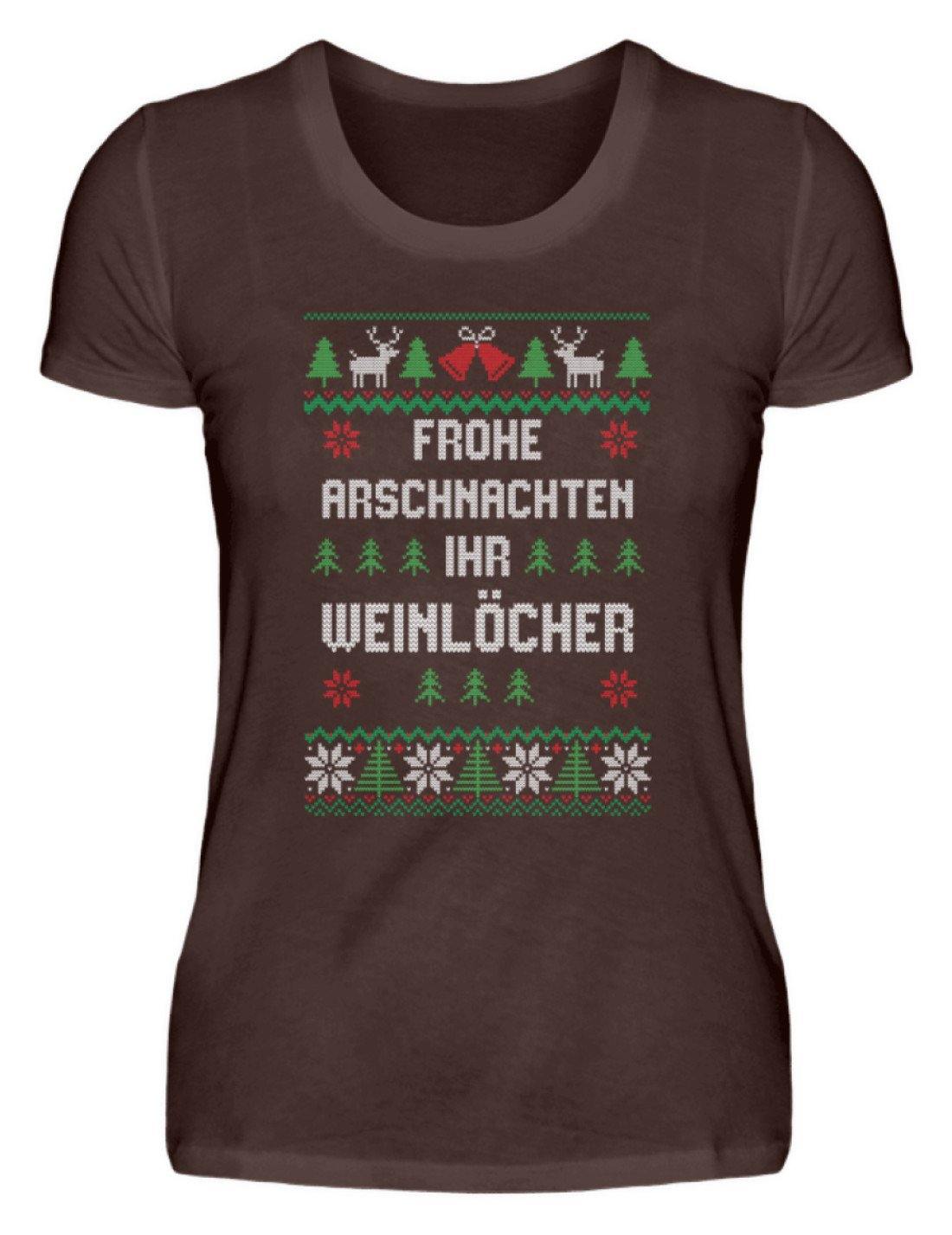 Frohe Arschnachten - Words on Shirts  - Damen Premiumshirt