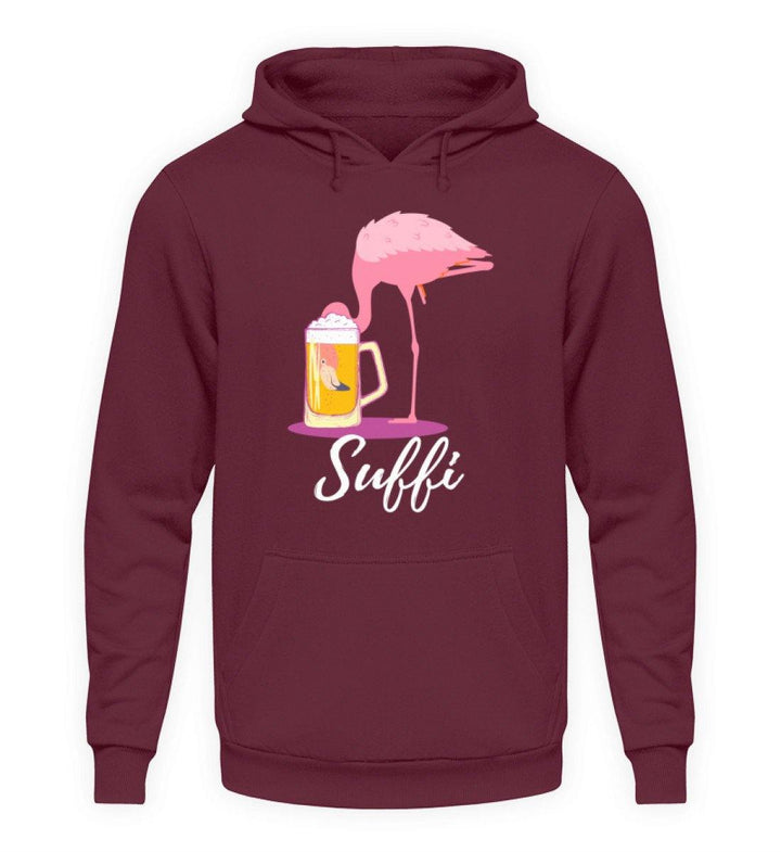 Flamingo Suffi - Words on Shirt  - Unisex Kapuzenpullover Hoodie - Words on Shirts Sag es mit dem Mittelfinger Shirts Hoodies Sweatshirt Taschen Gymsack Spruch Sprüche Statement