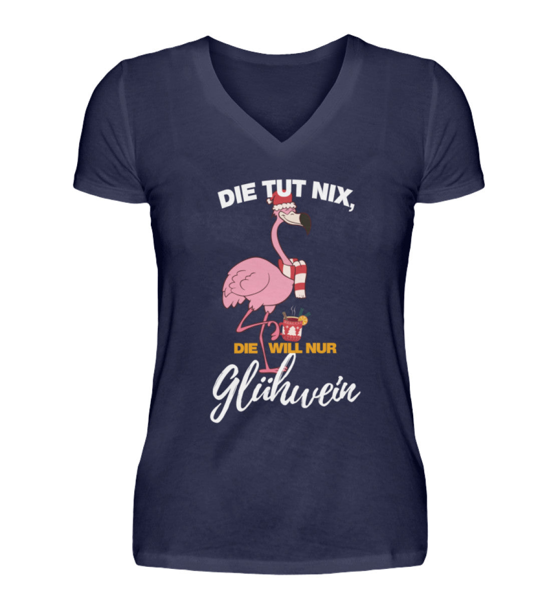 Die tut nix, die will nur Glühwein XMAX  - V-Neck Damenshirt
