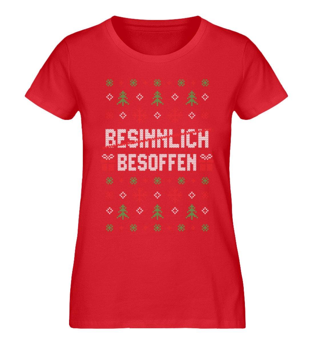 Besinnlich - Besoffen - Words on Shirts  - Damen Premium Organic Shirt