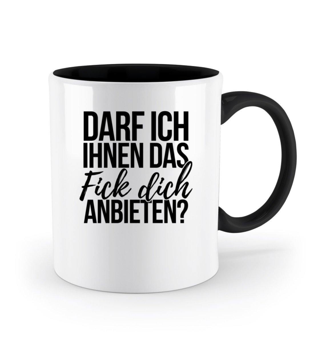Darf ich ihnen das Fick dich anbieten?  - Zweifarbige Tasse