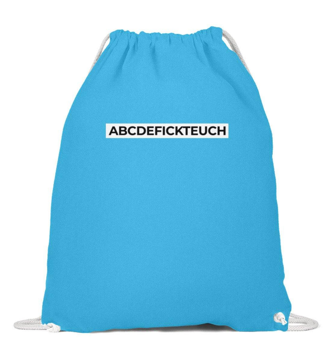 ABCDEFICKTEUCH - Words on Shirts  - Baumwoll Gymsac - Words on Shirts Sag es mit dem Mittelfinger Shirts Hoodies Sweatshirt Taschen Gymsack Spruch Sprüche Statement