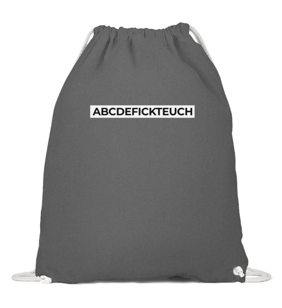 ABCDEFICKTEUCH - Words on Shirts  - Baumwoll Gymsac - Words on Shirts Sag es mit dem Mittelfinger Shirts Hoodies Sweatshirt Taschen Gymsack Spruch Sprüche Statement