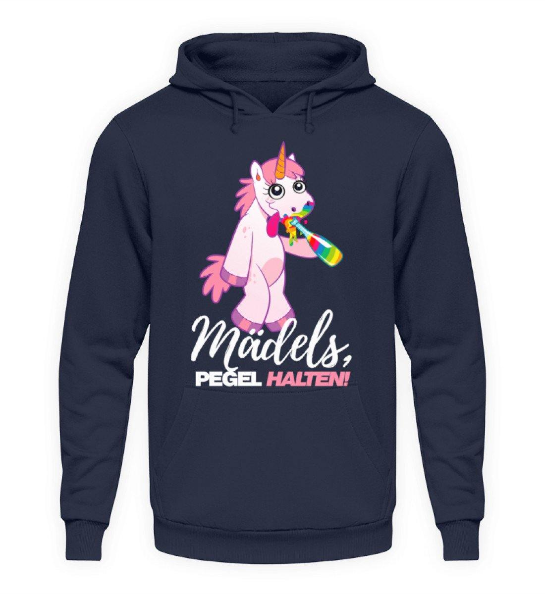 Mädels, Pegel halte - Einhorn  - Unisex Kapuzenpullover Hoodie