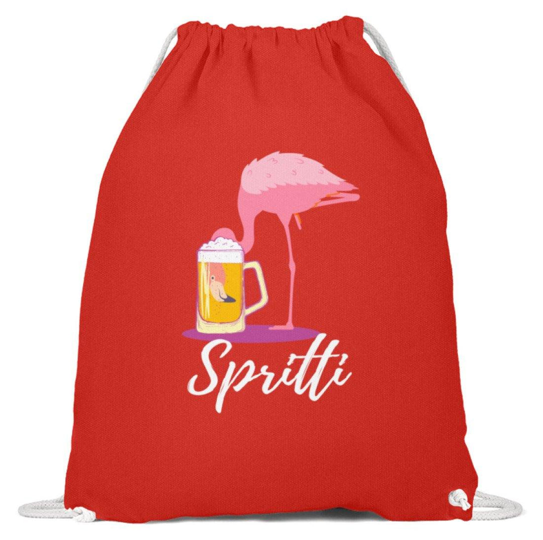 Flamingo Spritti - Words on Shirt  - Baumwoll Gymsac - Words on Shirts Sag es mit dem Mittelfinger Shirts Hoodies Sweatshirt Taschen Gymsack Spruch Sprüche Statement