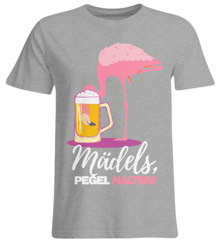 Mädels, Pegel halte - Flamingo  - Übergrößenshirt - Words on Shirts Sag es mit dem Mittelfinger Shirts Hoodies Sweatshirt Taschen Gymsack Spruch Sprüche Statement