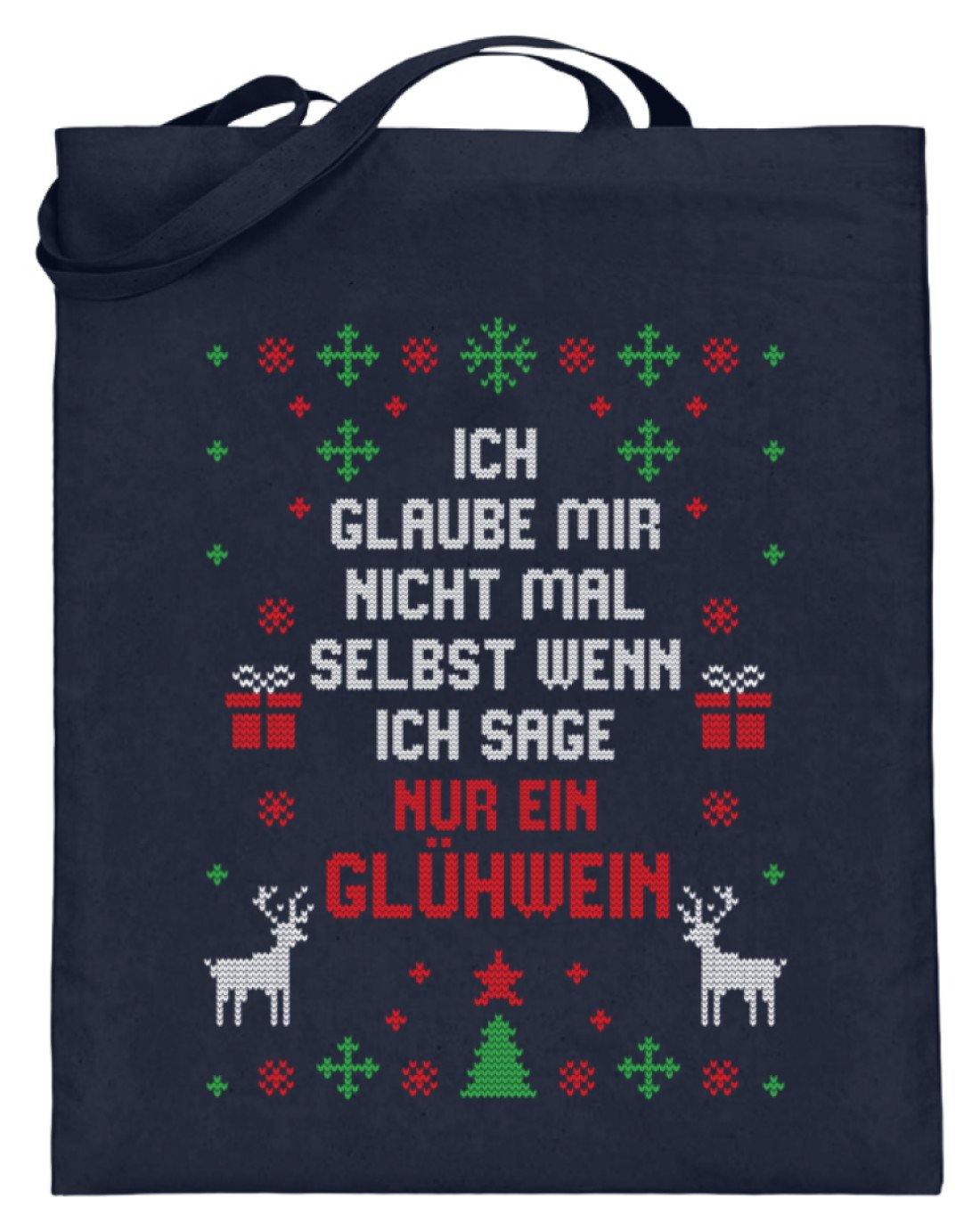 Nur ein Glühwein - Words on Shirts  - Jutebeutel (mit langen Henkeln)