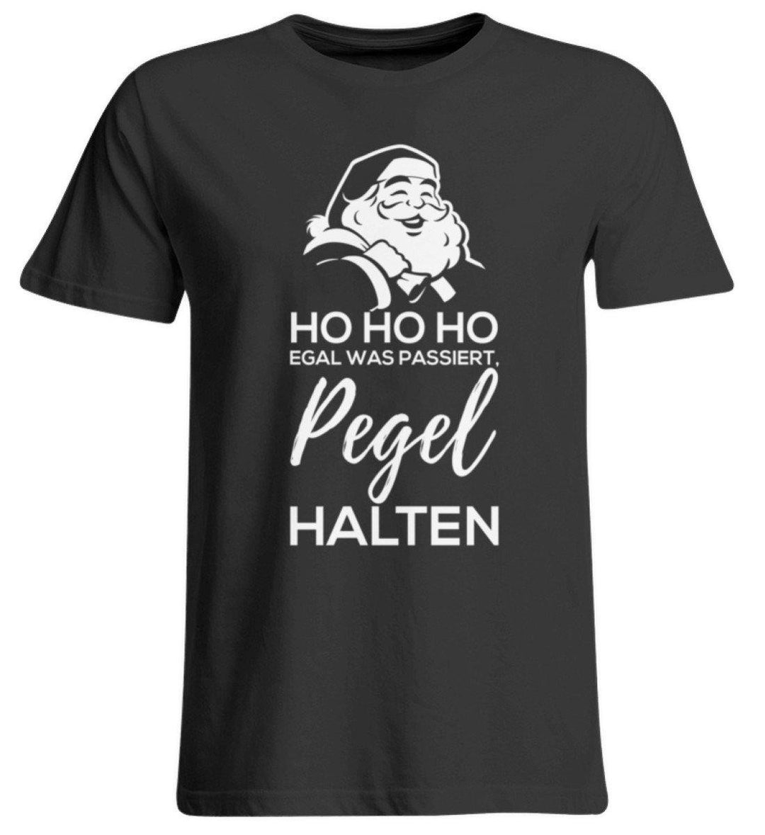 Santa Pegel halten - Words on Shirts  - Übergrößenshirt - Words on Shirts Sag es mit dem Mittelfinger Shirts Hoodies Sweatshirt Taschen Gymsack Spruch Sprüche Statement