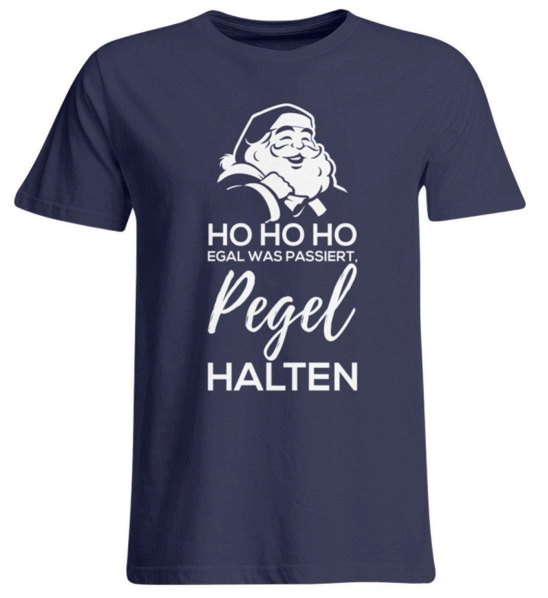 Santa Pegel halten - Words on Shirts  - Übergrößenshirt