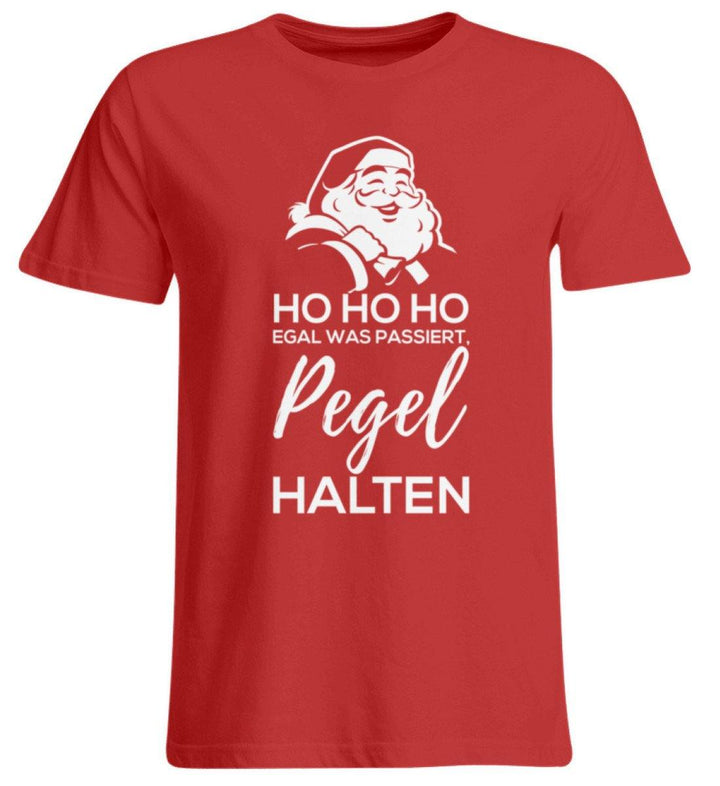 Santa Pegel halten - Words on Shirts  - Übergrößenshirt - Words on Shirts Sag es mit dem Mittelfinger Shirts Hoodies Sweatshirt Taschen Gymsack Spruch Sprüche Statement