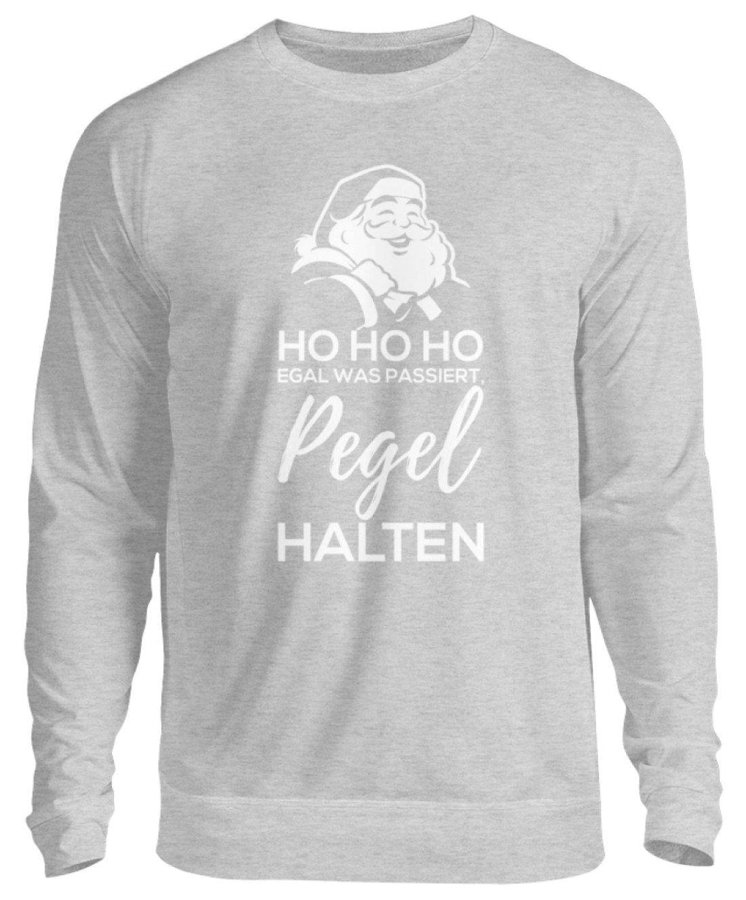 Santa Pegel halten - Words on Shirts  - Unisex Pullover - Words on Shirts Sag es mit dem Mittelfinger Shirts Hoodies Sweatshirt Taschen Gymsack Spruch Sprüche Statement