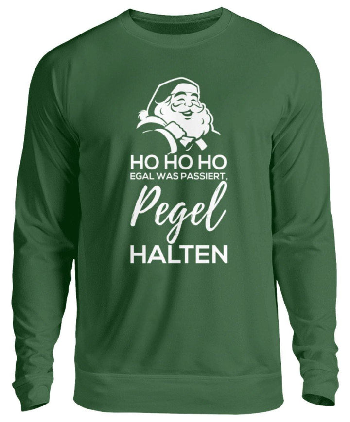 Santa Pegel halten - Words on Shirts  - Unisex Pullover - Words on Shirts Sag es mit dem Mittelfinger Shirts Hoodies Sweatshirt Taschen Gymsack Spruch Sprüche Statement