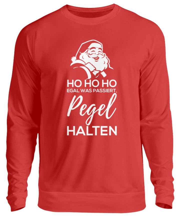 Santa Pegel halten - Words on Shirts  - Unisex Pullover - Words on Shirts Sag es mit dem Mittelfinger Shirts Hoodies Sweatshirt Taschen Gymsack Spruch Sprüche Statement