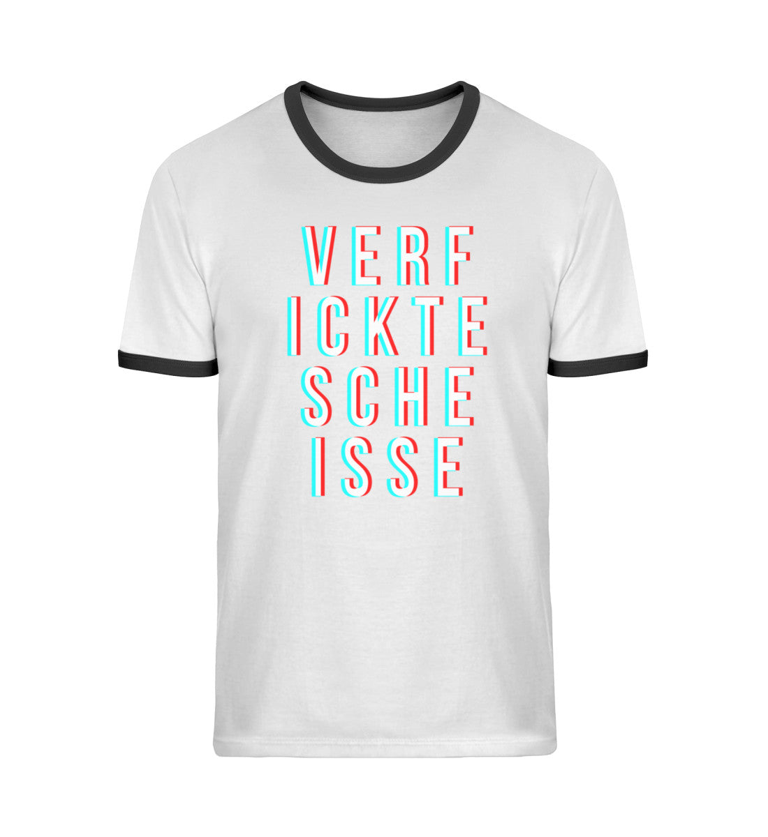 Verf ickte sche isse - Words on Shirts  - Unisex Organic Ringer T-Shirt