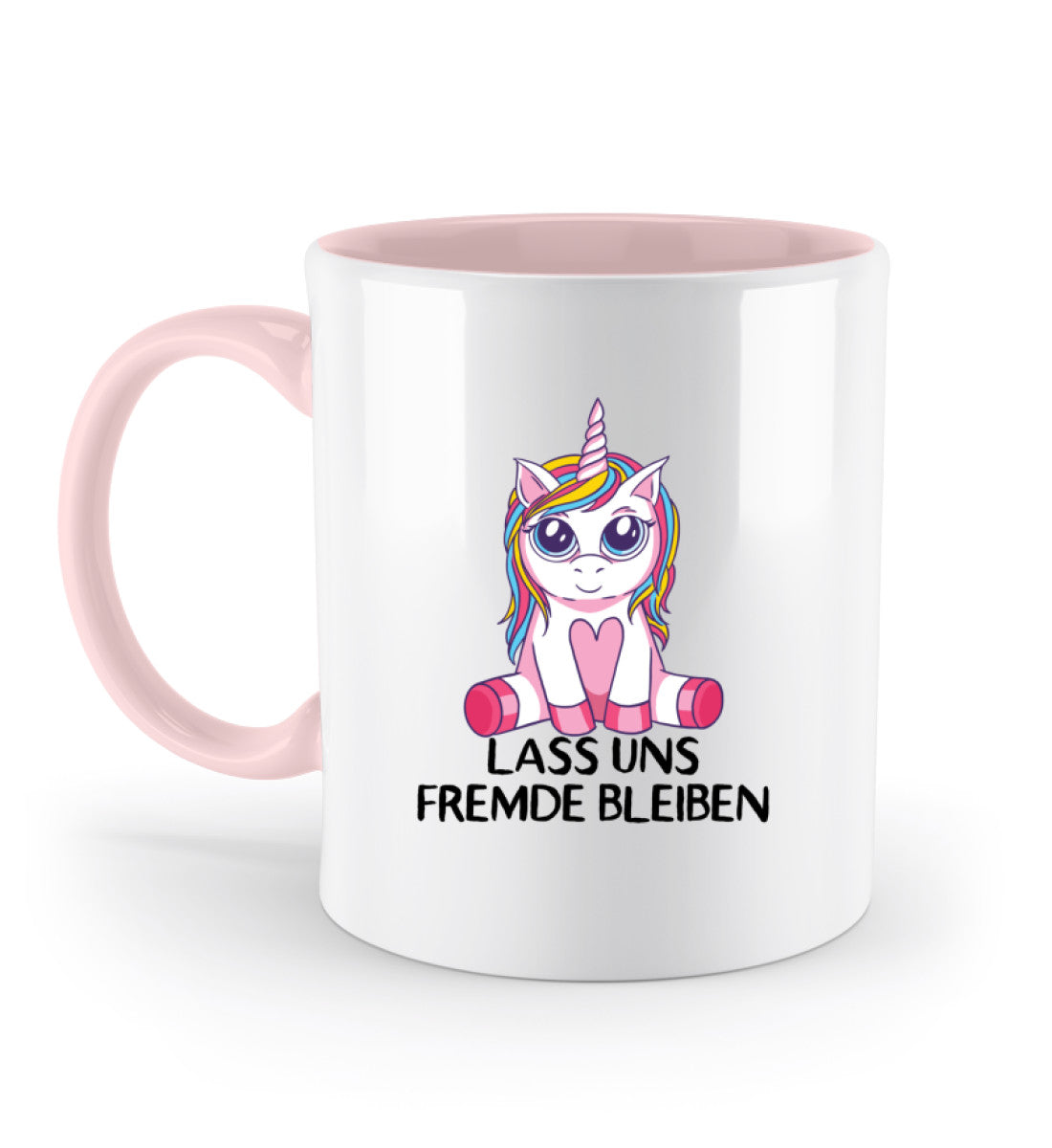 Lass uns fremde bleiben - Einhorn - TF  - Zweifarbige Tasse