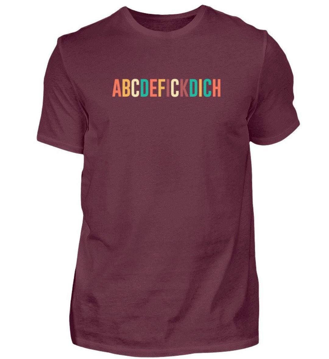 ABCDEFICKDICH - Words on Shirts  - Herren Shirt - Words on Shirts Sag es mit dem Mittelfinger Shirts Hoodies Sweatshirt Taschen Gymsack Spruch Sprüche Statement