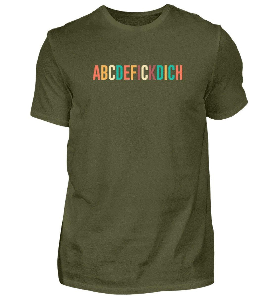 ABCDEFICKDICH - Words on Shirts  - Herren Shirt - Words on Shirts Sag es mit dem Mittelfinger Shirts Hoodies Sweatshirt Taschen Gymsack Spruch Sprüche Statement