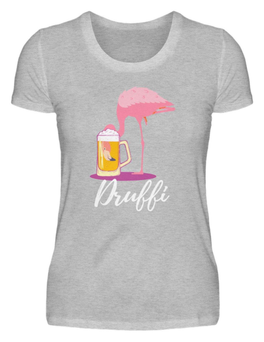 Flamingo Druffi - Words on Shirt  - Damenshirt - Words on Shirts Sag es mit dem Mittelfinger Shirts Hoodies Sweatshirt Taschen Gymsack Spruch Sprüche Statement