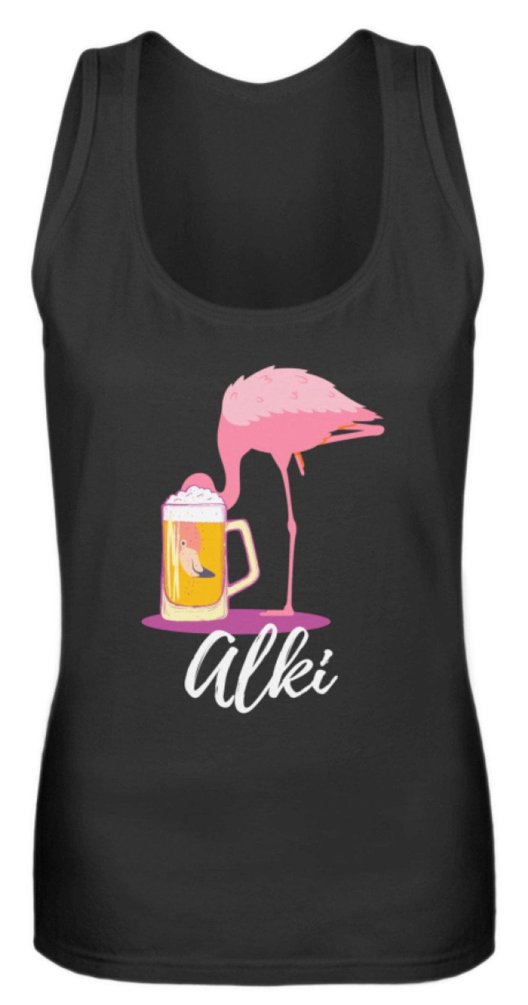 Flamingo Alki - Words on Shirt  - Frauen Tanktop - Words on Shirts Sag es mit dem Mittelfinger Shirts Hoodies Sweatshirt Taschen Gymsack Spruch Sprüche Statement