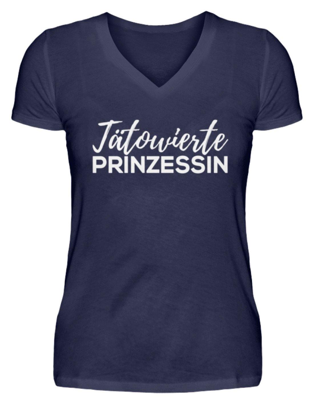 Tätowierte Prinzessin  - V-Neck Damenshirt