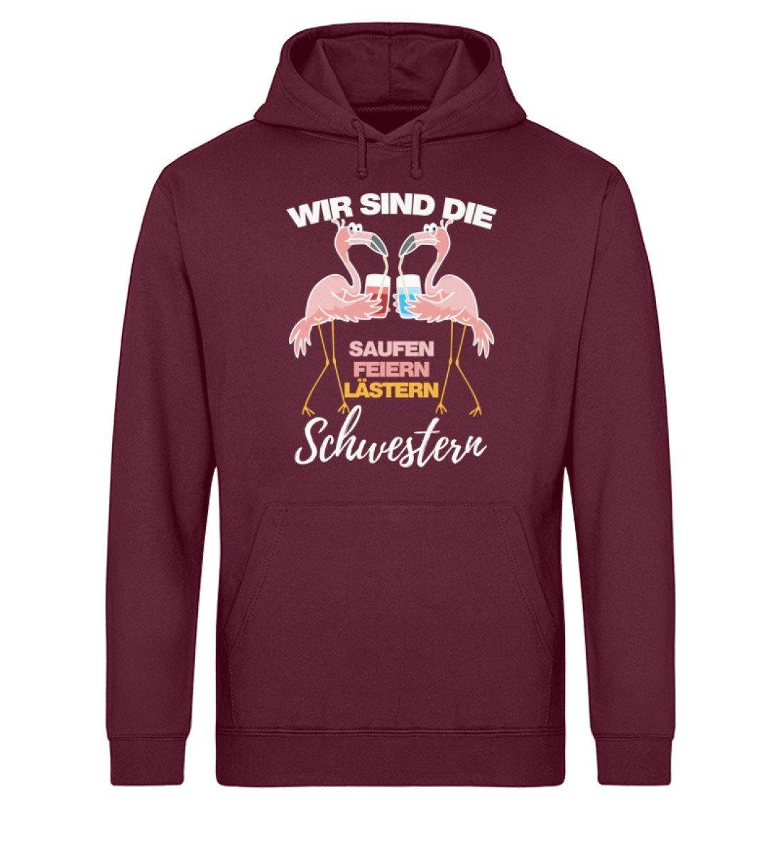 Saufen, feiern, lästern Schwestern  - Unisex Organic Hoodie