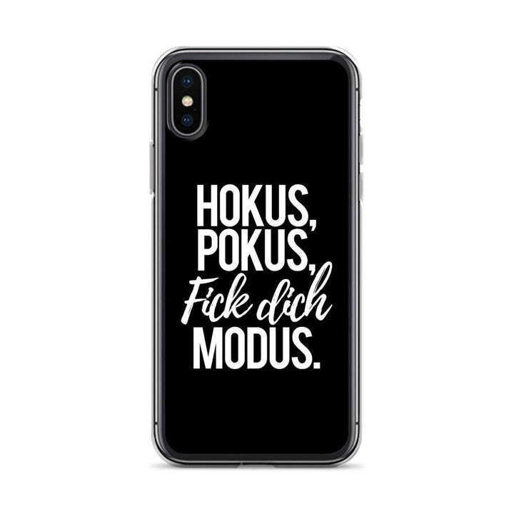 iPhone Hülle - Hokus Pokus Fick Dich Modus - Words on Shirts Sag es mit dem Mittelfinger Shirts Hoodies Sweatshirt Taschen Gymsack Spruch Sprüche Statement