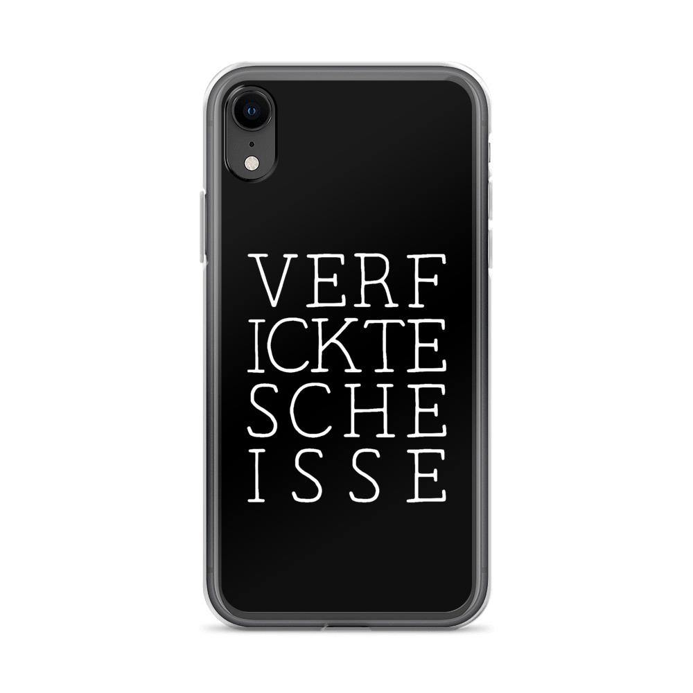 iPhone Hülle - VERFICKTESCHEISSE - Words on Shirts Sag es mit dem Mittelfinger Shirts Hoodies Sweatshirt Taschen Gymsack Spruch Sprüche Statement