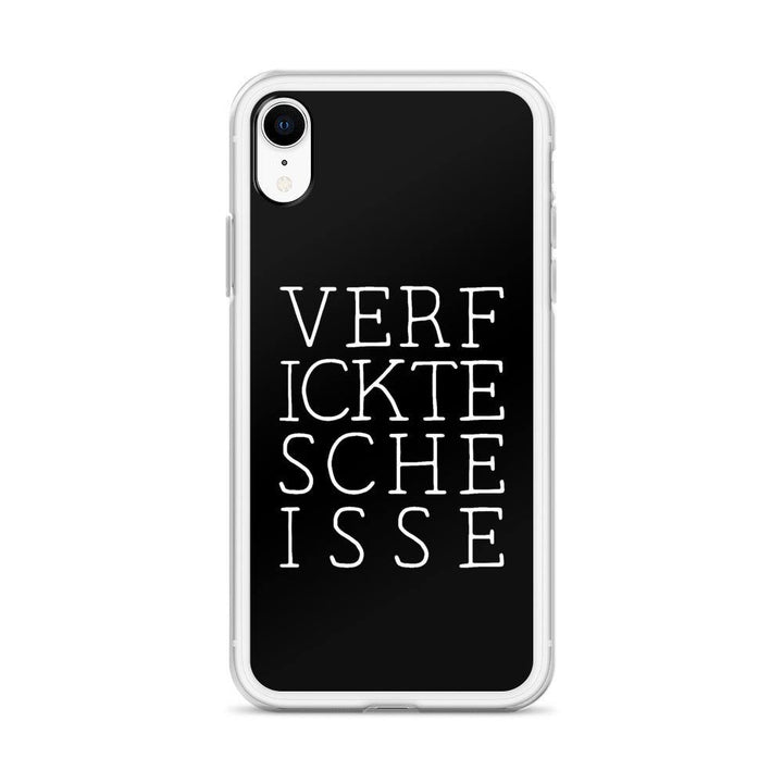 iPhone Hülle - VERFICKTESCHEISSE - Words on Shirts Sag es mit dem Mittelfinger Shirts Hoodies Sweatshirt Taschen Gymsack Spruch Sprüche Statement