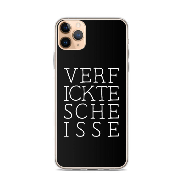 iPhone Hülle - VERFICKTESCHEISSE - Words on Shirts Sag es mit dem Mittelfinger Shirts Hoodies Sweatshirt Taschen Gymsack Spruch Sprüche Statement