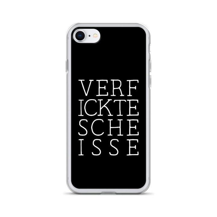 iPhone Hülle - VERFICKTESCHEISSE - Words on Shirts Sag es mit dem Mittelfinger Shirts Hoodies Sweatshirt Taschen Gymsack Spruch Sprüche Statement