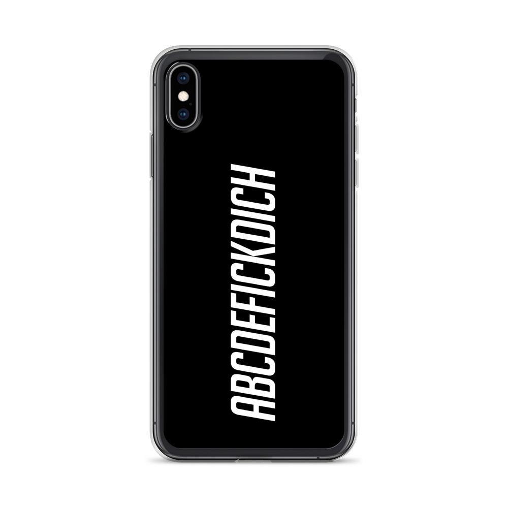 iPhone Hülle - ABCDEFICKDICH - Words on Shirts Sag es mit dem Mittelfinger Shirts Hoodies Sweatshirt Taschen Gymsack Spruch Sprüche Statement