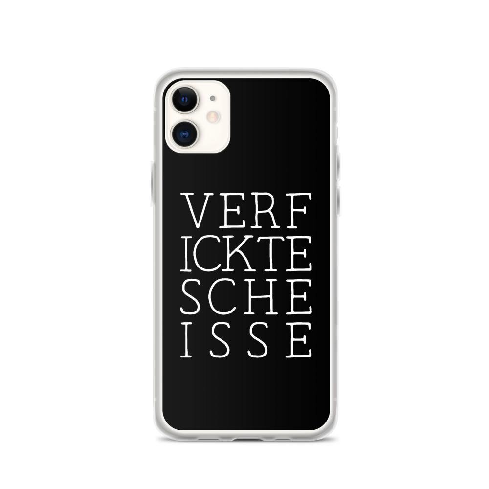 iPhone Hülle - VERFICKTESCHEISSE - Words on Shirts Sag es mit dem Mittelfinger Shirts Hoodies Sweatshirt Taschen Gymsack Spruch Sprüche Statement