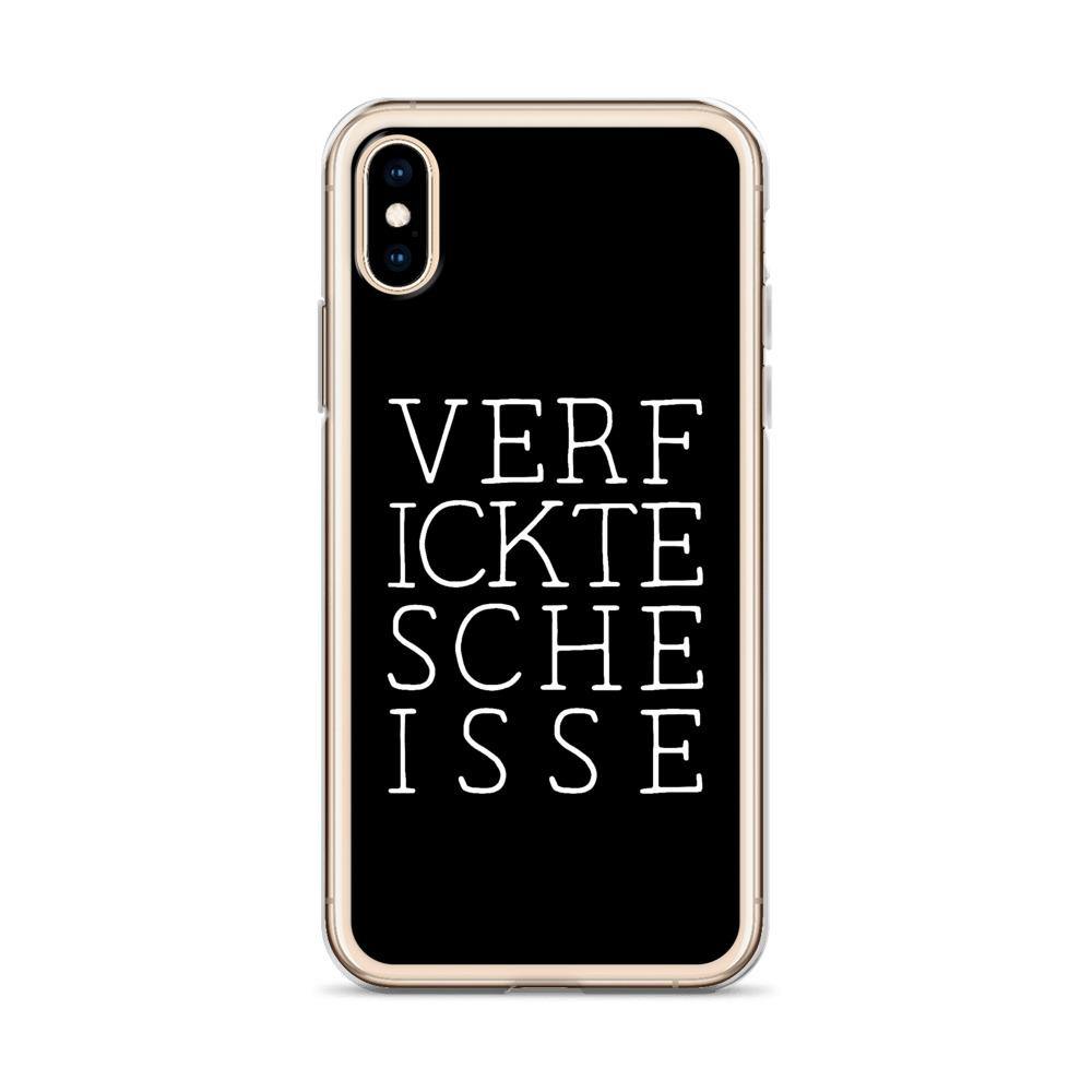 iPhone Hülle - VERFICKTESCHEISSE - Words on Shirts Sag es mit dem Mittelfinger Shirts Hoodies Sweatshirt Taschen Gymsack Spruch Sprüche Statement