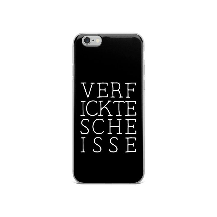 iPhone Hülle - VERFICKTESCHEISSE - Words on Shirts Sag es mit dem Mittelfinger Shirts Hoodies Sweatshirt Taschen Gymsack Spruch Sprüche Statement