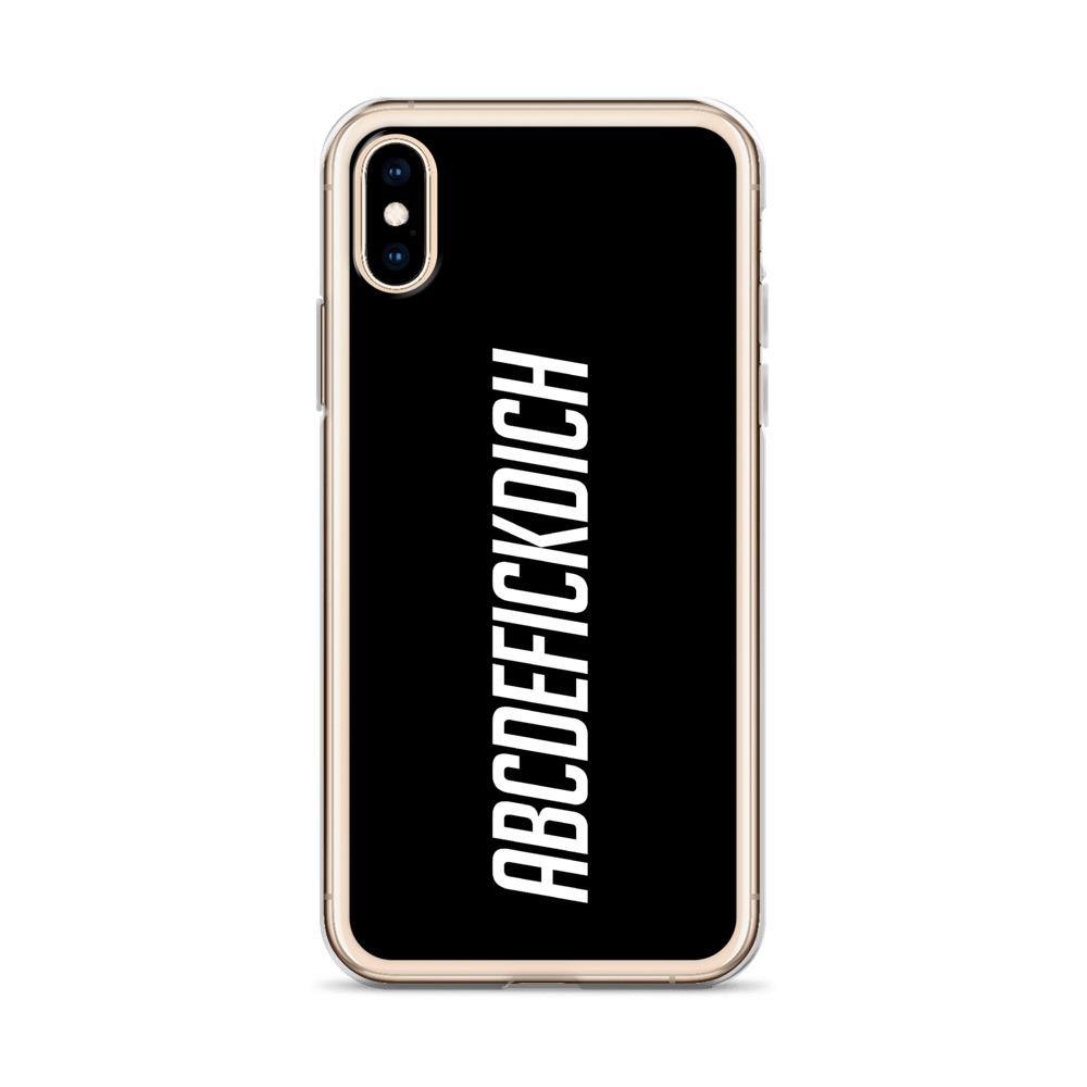 iPhone Hülle - ABCDEFICKDICH - Words on Shirts Sag es mit dem Mittelfinger Shirts Hoodies Sweatshirt Taschen Gymsack Spruch Sprüche Statement