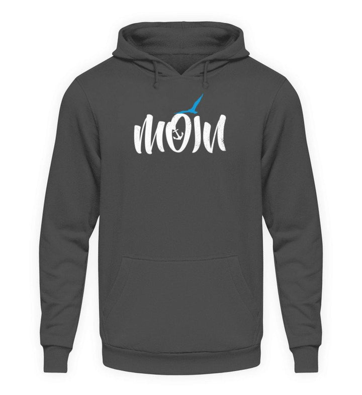 Moin Anker Möwe - Norddeutsch   - Unisex Kapuzenpullover Hoodie - Words on Shirts Sag es mit dem Mittelfinger Shirts Hoodies Sweatshirt Taschen Gymsack Spruch Sprüche Statement