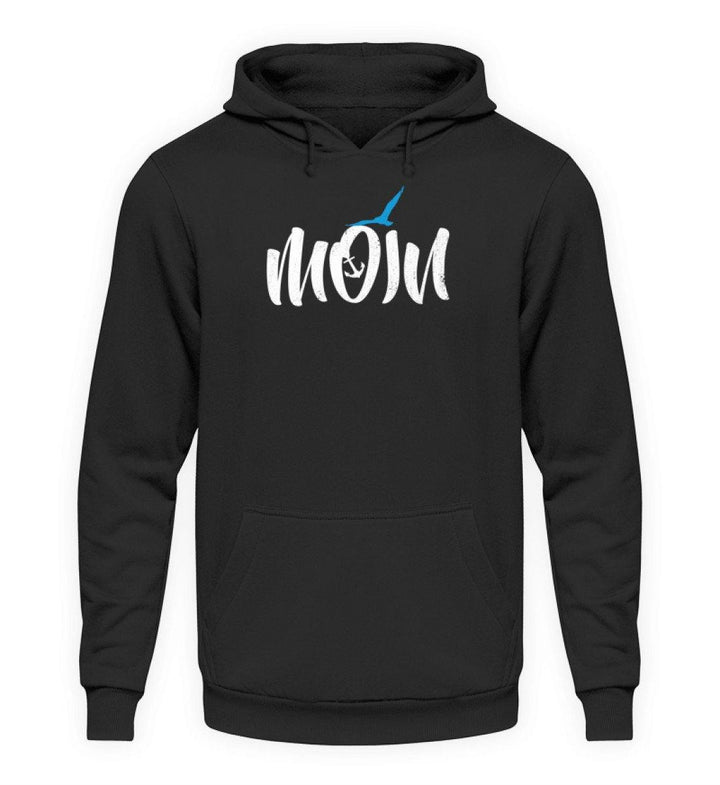 Moin Anker Möwe - Norddeutsch   - Unisex Kapuzenpullover Hoodie - Words on Shirts Sag es mit dem Mittelfinger Shirts Hoodies Sweatshirt Taschen Gymsack Spruch Sprüche Statement