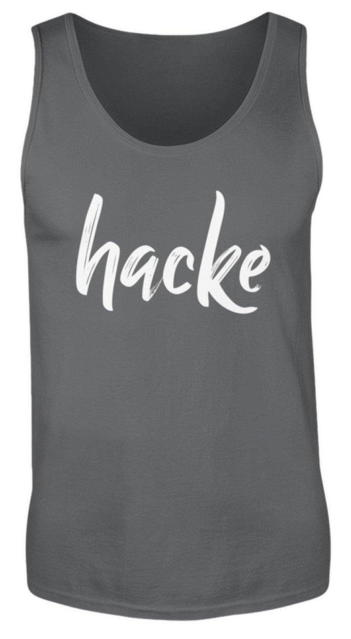 hacke Shirt  - Herren Tanktop - Words on Shirts Sag es mit dem Mittelfinger Shirts Hoodies Sweatshirt Taschen Gymsack Spruch Sprüche Statement