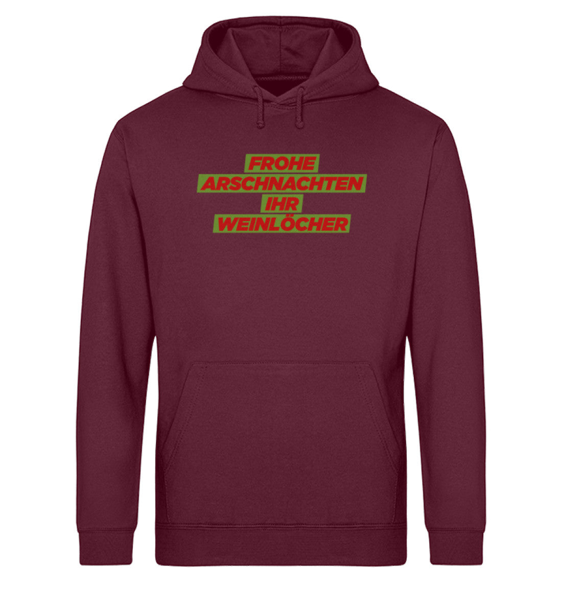 Frohe Arschnachten - Weinlöcher  - Unisex Organic Hoodie