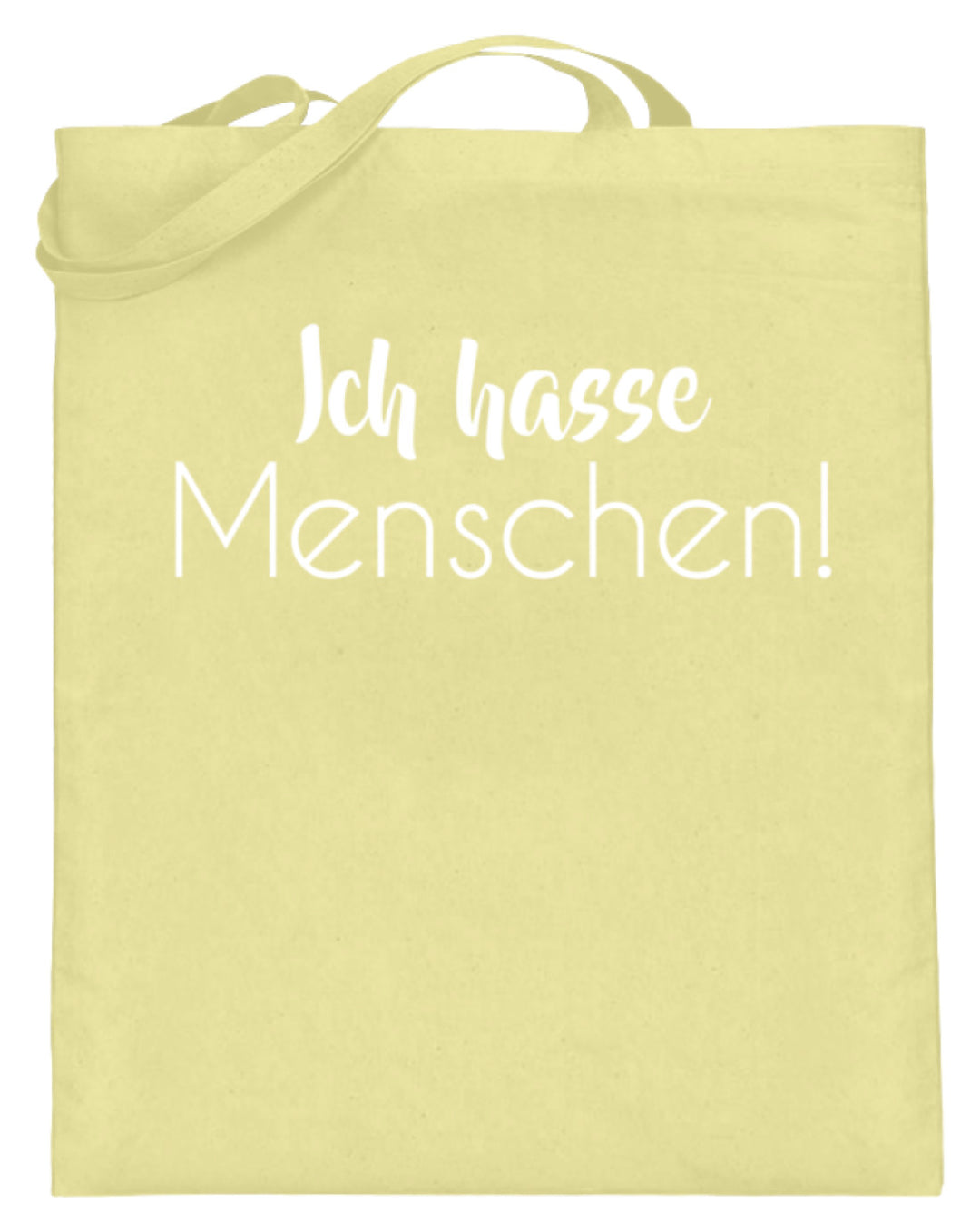 Ich hasse Menschen - Girls only  - Jutebeutel (mit langen Henkeln) - Words on Shirts