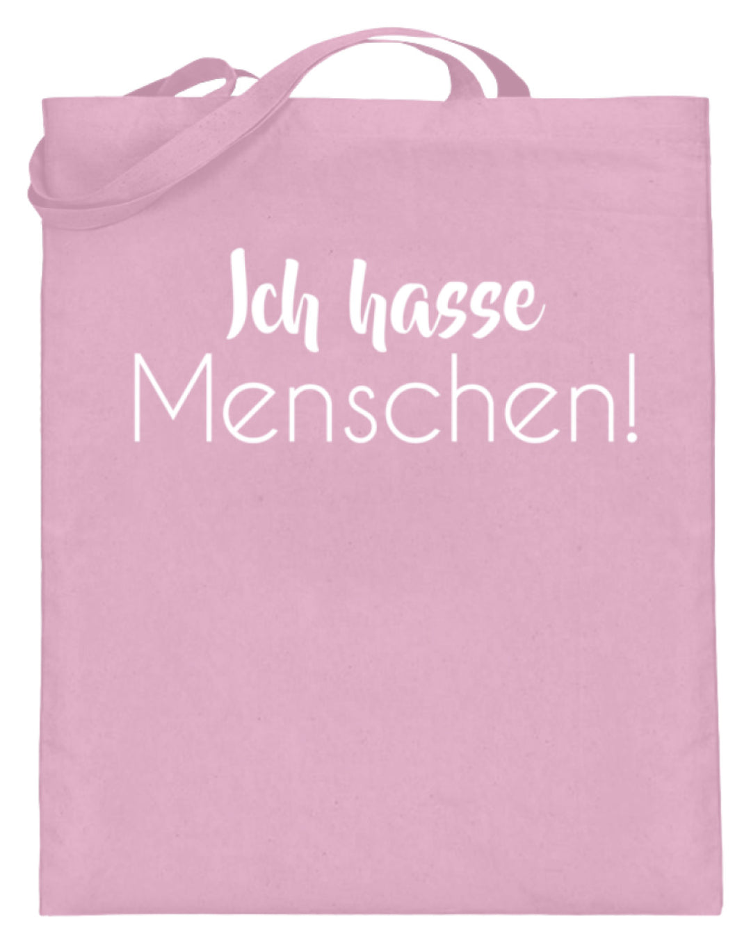 Ich hasse Menschen - Girls only  - Jutebeutel (mit langen Henkeln) - Words on Shirts