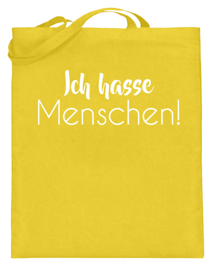 Ich hasse Menschen - Girls only  - Jutebeutel (mit langen Henkeln) - Words on Shirts