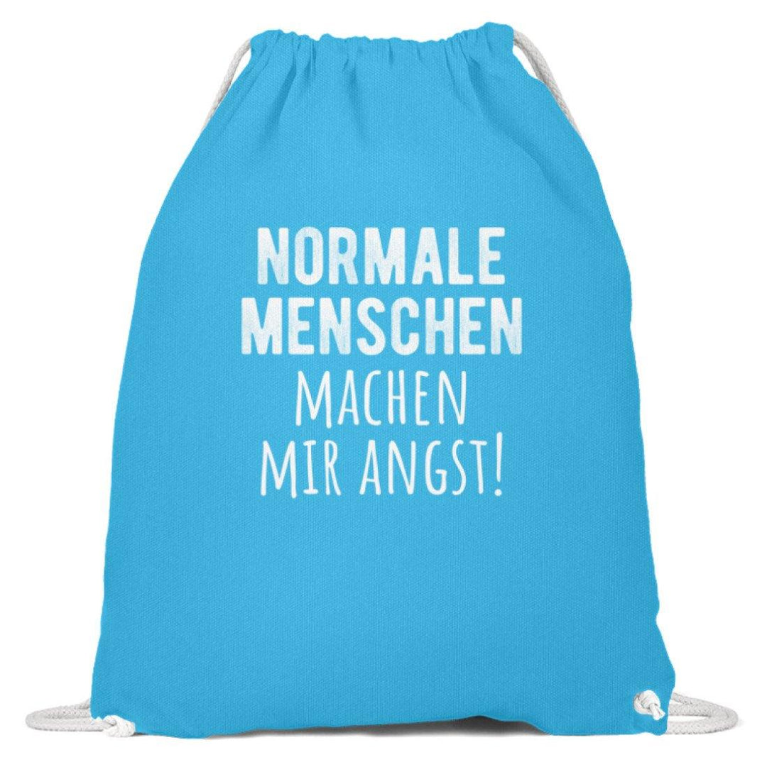 Normale Menschen - Words on Shirts  - Baumwoll Gymsac - Words on Shirts Sag es mit dem Mittelfinger Shirts Hoodies Sweatshirt Taschen Gymsack Spruch Sprüche Statement