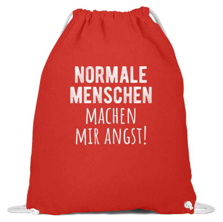 Normale Menschen - Words on Shirts  - Baumwoll Gymsac - Words on Shirts Sag es mit dem Mittelfinger Shirts Hoodies Sweatshirt Taschen Gymsack Spruch Sprüche Statement