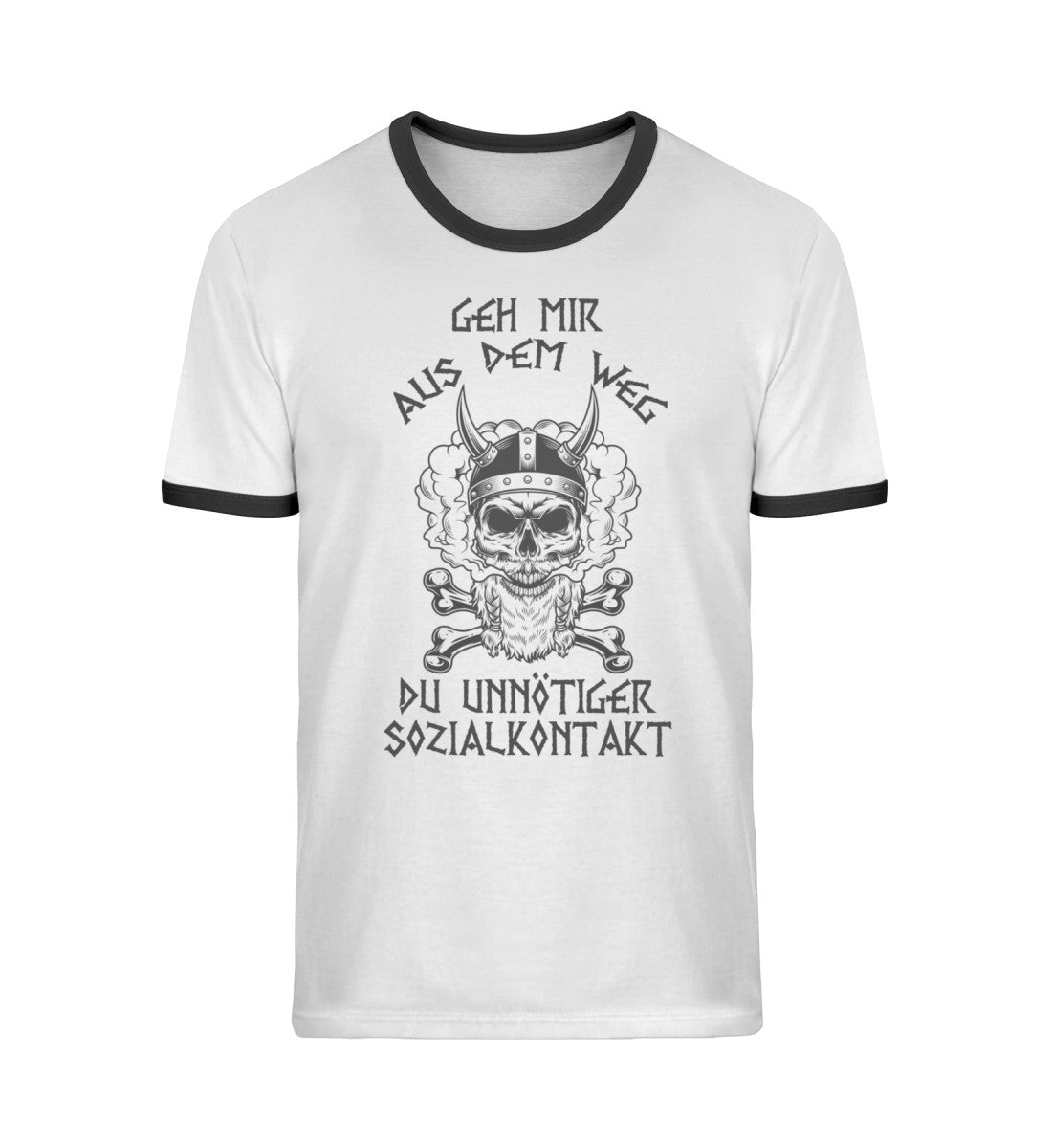 Aus dem Weg - Unnötiger Sozialkontakt  - Unisex Organic Ringer T-Shirt