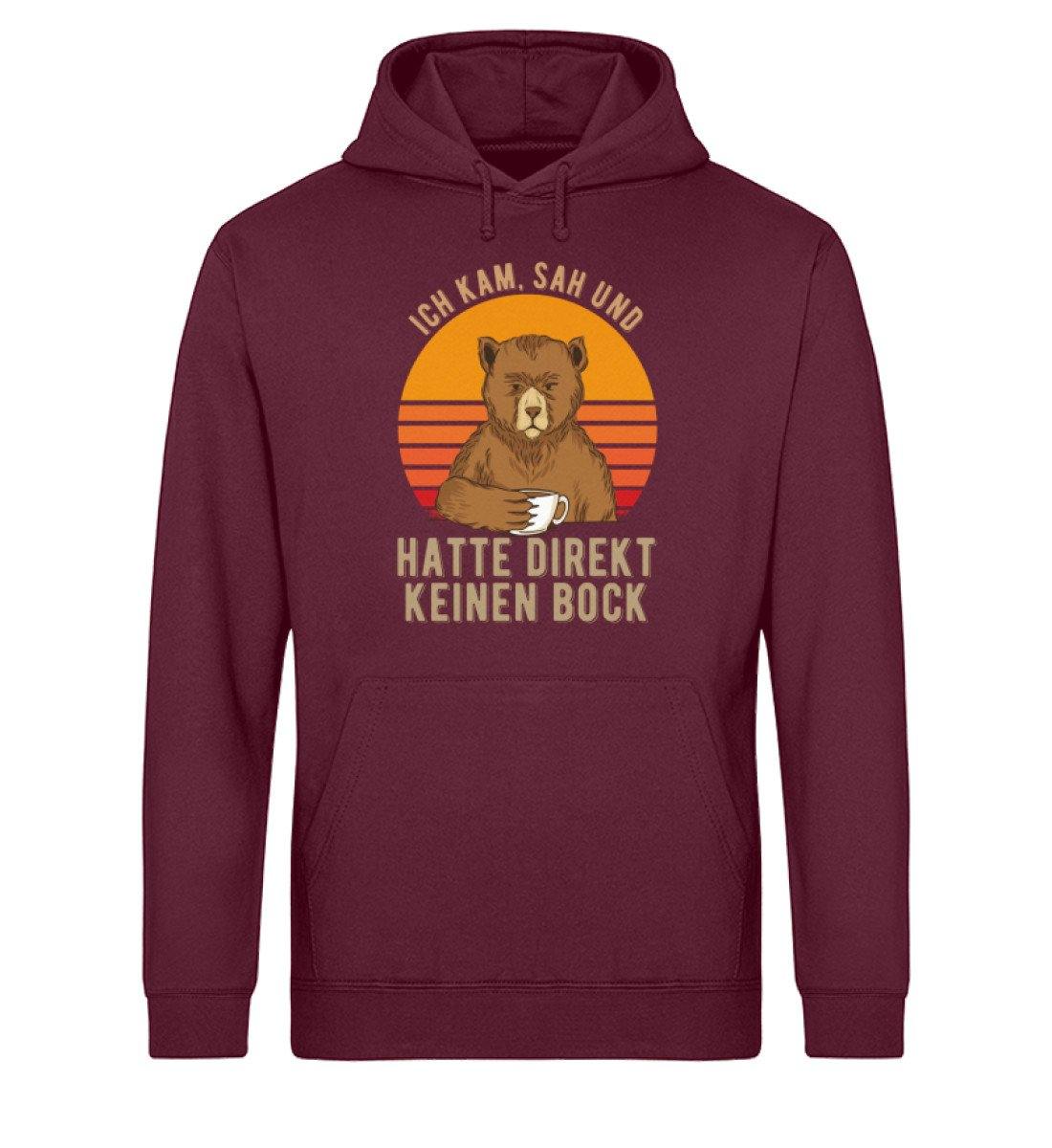 Ich kam, sah & hatte direkt keinen Bock.  - Unisex Organic Hoodie